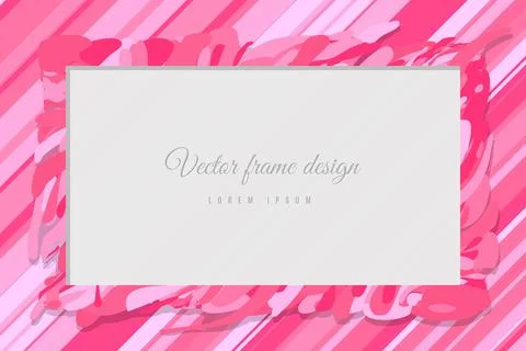 Abstract art wave background frame. decoration line イラスト素材