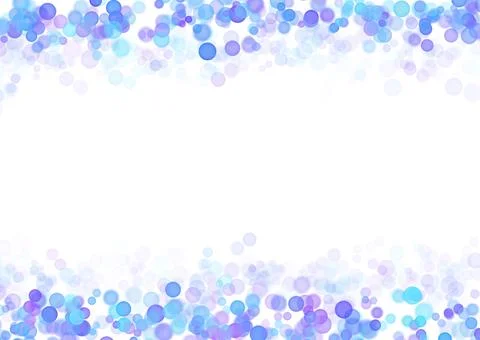 Abstract art white background with bright blue, turquoise and purple babble Stock Illustration