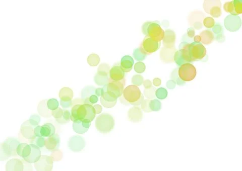 Abstract art white background with light green and yellow circle babble. Stock Illustration