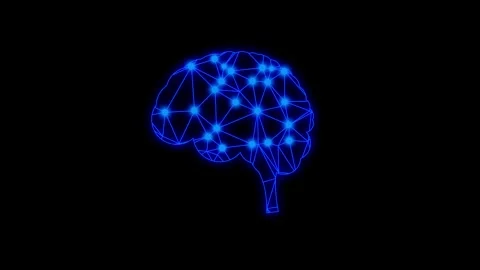 Abstract Artificial Intelligence brain animation Stock Footage 327758917