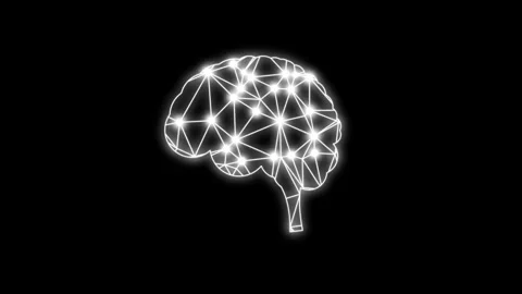 Abstract Artificial Intelligence brain animation Video stock 327758919