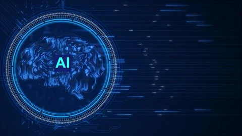 Abstract Artificial intelligence. Cloud computing. Machine learning. Technology  Stock Footage 311871986