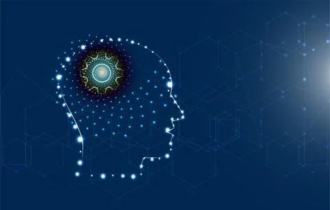 Abstract Artificial intelligence concept. Vector illustration. Stock Illustration