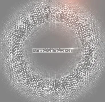 Abstract artificial intelligence network Stock Illustration