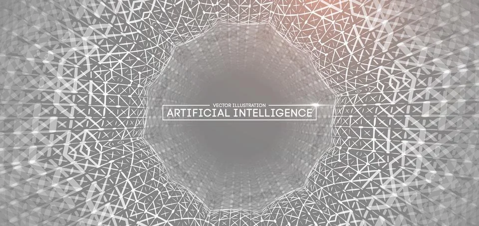 Abstract artificial intelligence network 스톡 일러스트