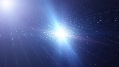 Abstract artificial intelligence supersonic loop particles with light 1 Stock Footage 337569178