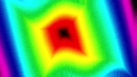 Abstract artificial whirlpool from a square of seven colors #4 Stock Footage 170832447