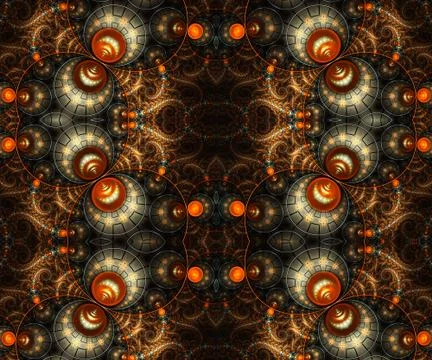 Abstract artistic 3d computer generated fractals patterns artwork for creativ Stock Illustration
