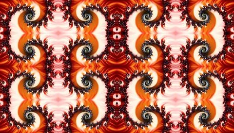 Abstract artistic 3d computer generated intermediate endless multicolored bea Stock Illustration