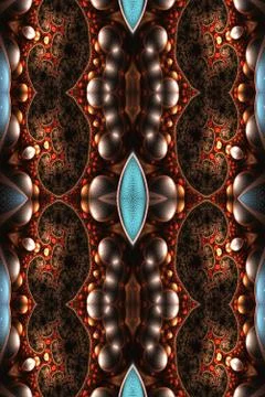 Abstract artistic 3d computer generated unique fractals patterns background Stock Illustration