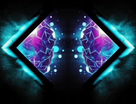 Abstract Artistic 3d Computer Generated Rendering Illustration Of A Modern Di Stock Illustration