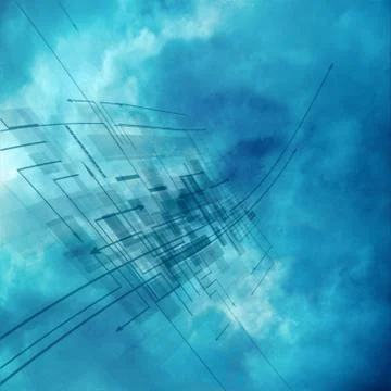 Abstract Artistic 3d Rendering Illustration Of A Technological Visualization  Stock Illustration