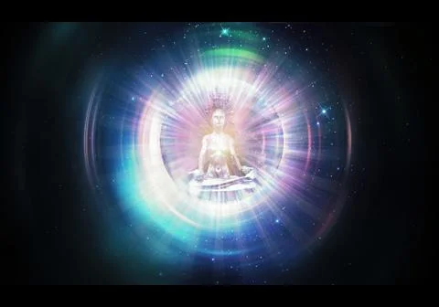 Abstract Artistic 3d rendering illustration of a Colorful Buddha Meditation T Stock Illustration