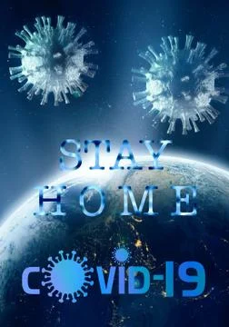 Abstract artistic 3d rendering illustration for stay at home during Epidemic  Stock Illustration
