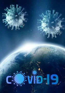 Abstract artistic 3d rendering illustration for Epidemic of the COVID-19 coro Stock Illustration