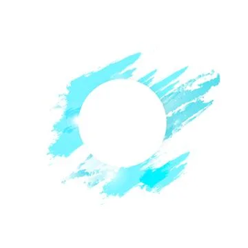 Abstract artistic background, banner circular ring template , watercolor blue Stock Illustration