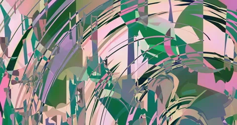 Abstract artistic background with random shapes. Seamless looping in DCI 4K Video stock 257532771