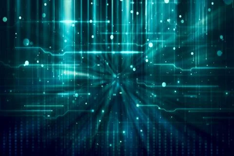 Abstract Artistic Big Data Visualization Background Stock Illustration