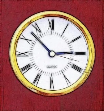 Abstract artistic clock representation Stock Illustration