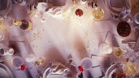 Abstract artistic composition with various objects and colors. Stock Footage 319875686