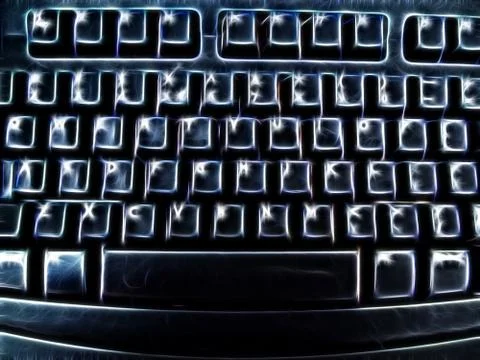 Abstract artistic computer keyboard representation Illustrazione stock