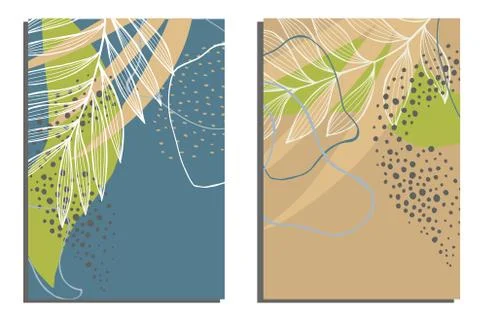 Abstract artistic creative universal cards. Vector  illustration Stock Illustration