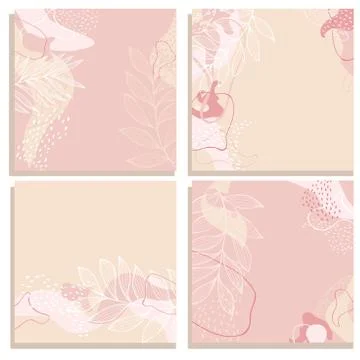 Abstract artistic creative universal cards. Vector  illustration Stock Illustration