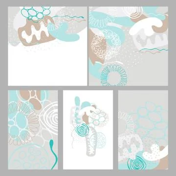 Abstract artistic creative universal cards. Vector  illustration Stock Illustration