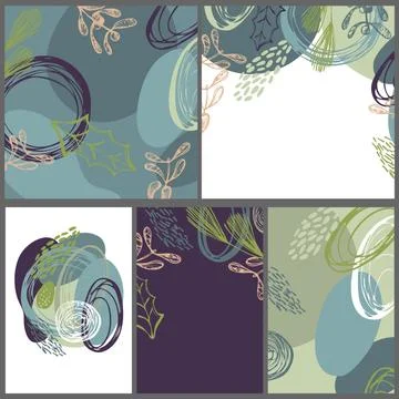 Abstract artistic creative universal cards. Vector  illustration Stock Illustration