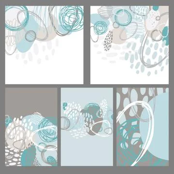 Abstract artistic creative universal cards. Vector  illustration Stock Illustration