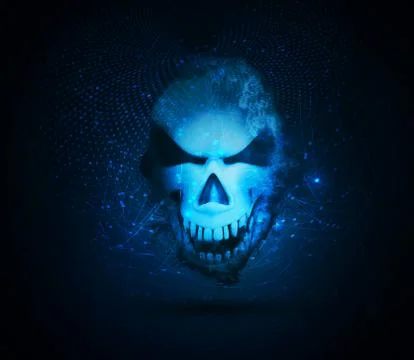 Abstract Artistic Devil Skull Stock Illustration