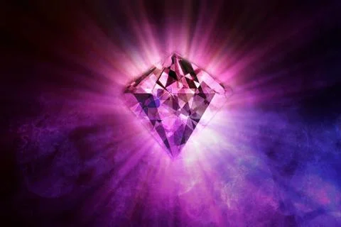 Abstract Artistic Diamond about to Explode Into Outer Space 库存照片