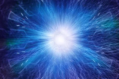 Abstract Artistic Digital Energy Explodes Smoothly Into An Artwork Background 库存照片