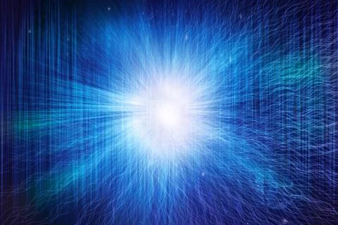 Abstract Artistic Digital Exploding Energy Artwork With Streams Of Data As a  库存照片