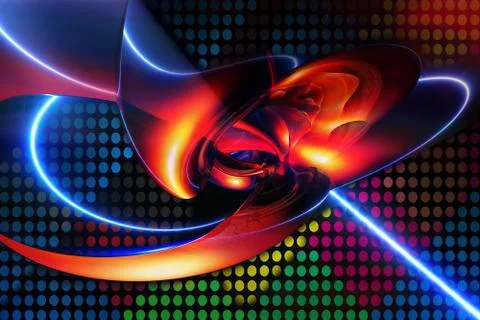 Abstract Artistic Digital Modern Smooth Artwork Pursing A Laser Beam Out Of O Stock Illustration