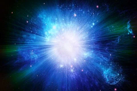 Abstract Artistic Dramatic Digital Energy Explodes Into Background 库存照片