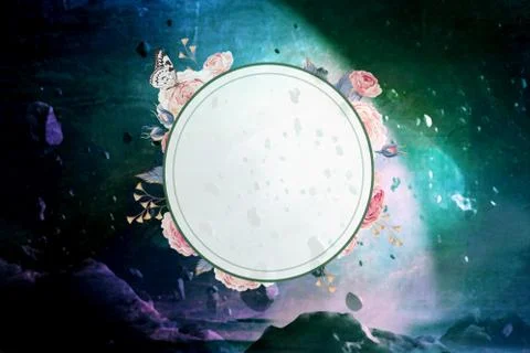 Abstract Artistic Galactic Multicolored Modern Effect To Write A Text On It B Stock Illustration