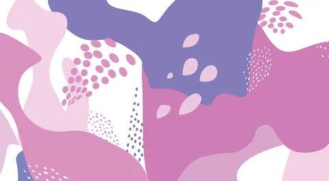 Abstract artistic geometric pattern with blots. Organic chaotic flowing shape Stock Illustration