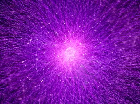 Abstract Artistic Glowing Connected Network Stock Illustration
