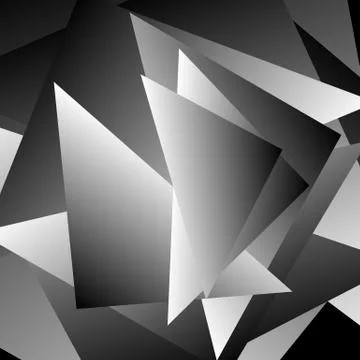 Abstract artistic image with triangular, geometric forms. Angular, edgy artis Illustrazione stock