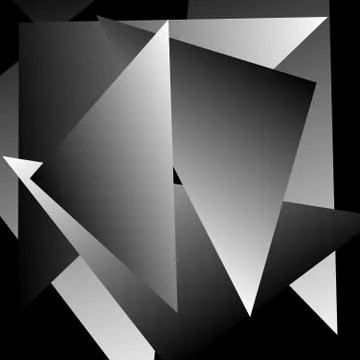Abstract artistic image with triangular, geometric forms. Angular, edgy artis Illustrazione stock