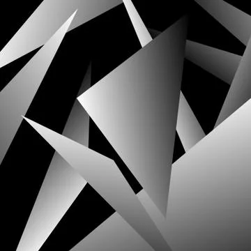 Abstract artistic image with triangular, geometric forms. Angular, edgy artis Illustrazione stock