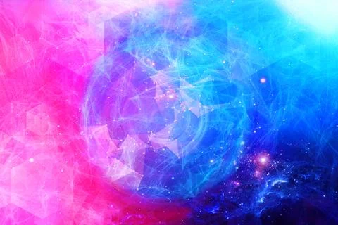 Abstract Artistic Multicolored Galaxy Background Stock Illustration