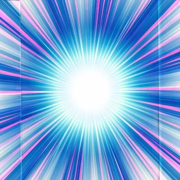 Abstract Artistic Multicolored Unique Star Explosion Artwork Stock Illustration
