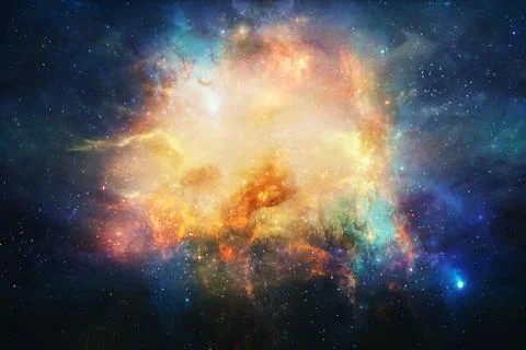 Abstract Artistic Nebula In Outer Space Background Stock Illustration