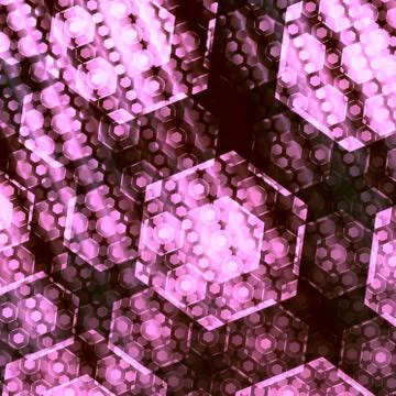 Abstract Artistic Overlapping Hexagon Layers Stock Illustration