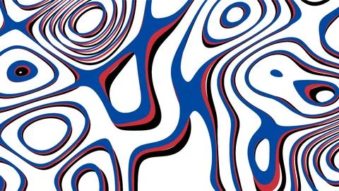 Abstract Artistic Pattern with Swirling Lines and Colors. Illustrazione stock