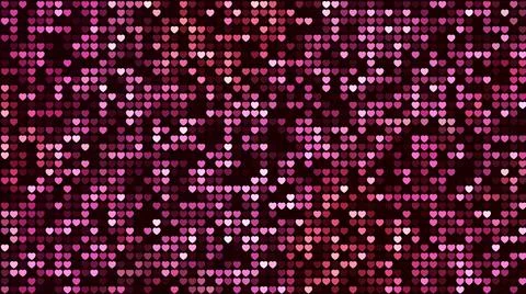 Abstract Artistic Red Pink Random Heart Shape Grid screen Light Background Stock Illustration