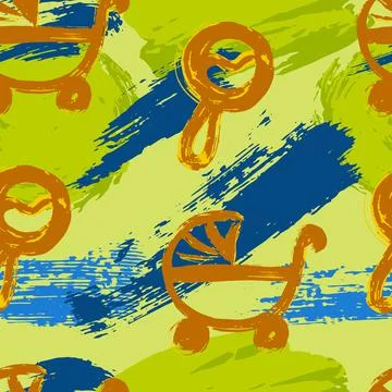 Abstract artistic seamless pattern Stockillustratie