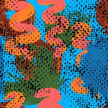 Abstract artistic seamless pattern Illustrazione stock